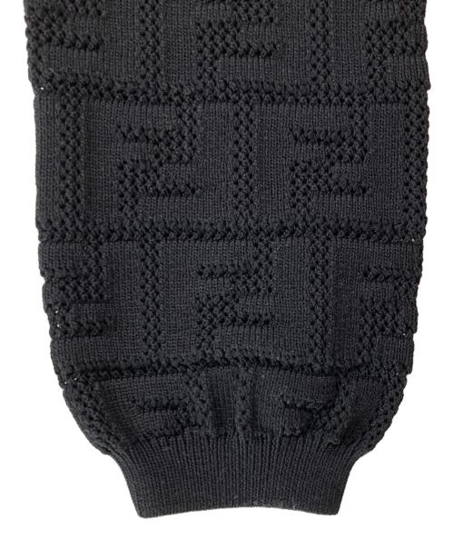 FENDI（フェンディ）FENDI (フェンディ) ズッカ柄クロップドニット ブラック サイズ:36の古着・服飾アイテム