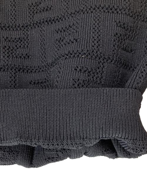 FENDI（フェンディ）FENDI (フェンディ) ズッカ柄クロップドニット ブラック サイズ:36の古着・服飾アイテム