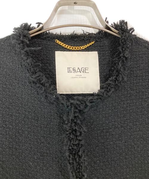 journal standard L'essage（ジャーナルスタンダード レサージュ）journal standard L'essage (ジャーナルスタンダード レサージュ) GIOLICAツイード BIGジャケット ブラック サイズ:Freeの古着・服飾アイテム
