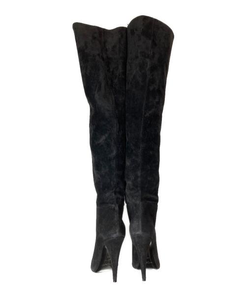 Saint Laurent Paris（サンローランパリ）Saint Laurent Paris (サンローランパリ) スウェードニーハイブーツ ブラック サイズ:36の古着・服飾アイテム