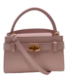 CHARLES & KEITH（チャールズアンドキース）の古着「ブリエル クロックエフェクトトップハンドルバッグ」｜ピンク