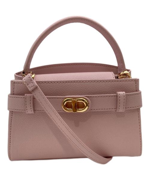 CHARLES & KEITH（チャールズアンドキース）CHARLES & KEITH (チャールズアンドキース) ブリエル クロックエフェクトトップハンドルバッグ ピンクの古着・服飾アイテム