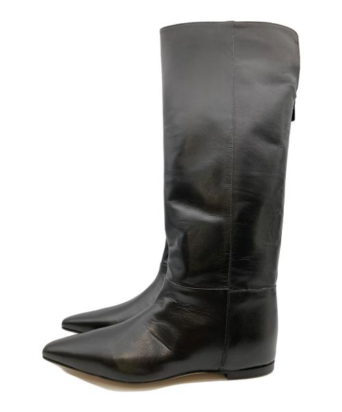CORSO ROMA 9（コルソローマノーヴェ）CORSO ROMA 9 (コルソローマノーヴェ) ポインテッド ロングブーツ ブラック サイズ:38の古着・服飾アイテム