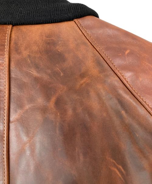 VANSON（バンソン）VANSON (バンソン) RPJ TEAM JACKET ブラウン サイズ:38の古着・服飾アイテム