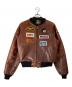 VANSON（バンソン）の古着「RPJ TEAM JACKET」｜ブラウン