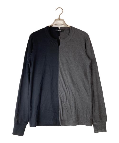 DOLCE & GABBANA（ドルチェ＆ガッバーナ）DOLCE & GABBANA (ドルチェ＆ガッバーナ) 切替カットソー ブラック サイズ:44の古着・服飾アイテム