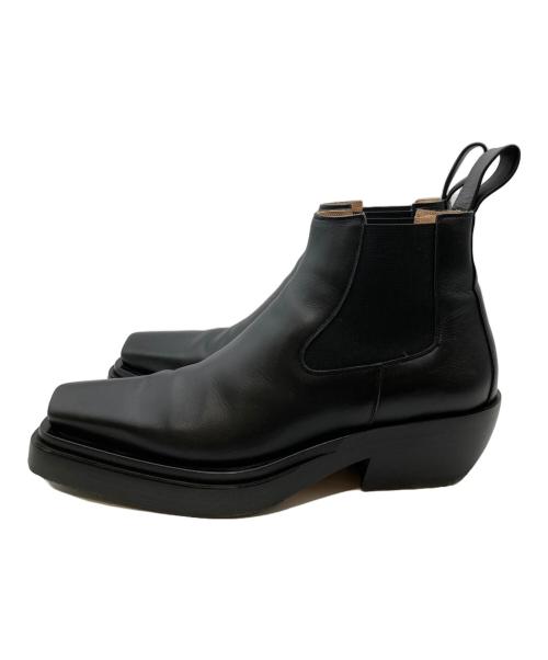 BOTTEGA VENETA（ボッテガベネタ）BOTTEGA VENETA (ボッテガベネタ) THE LEAN スクエアトゥサイドゴアブーツ ブラック サイズ:41の古着・服飾アイテム