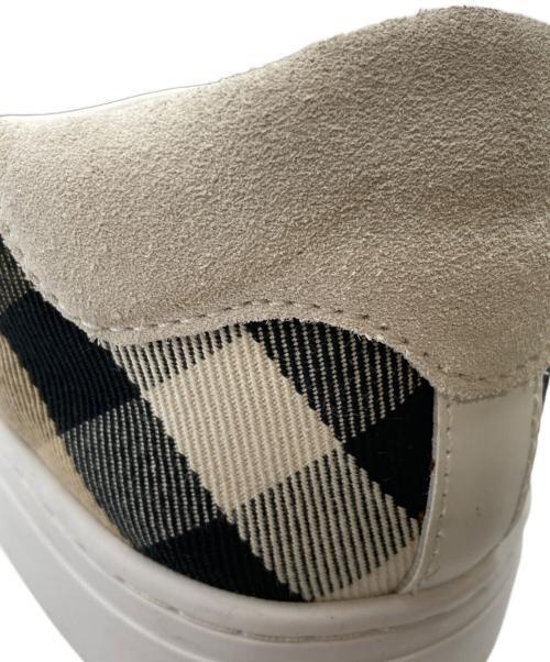 BURBERRY LONDON（バーバリーロンドン）BURBERRY LONDON (バーバリーロンドン) ハウスチェックローカットスニーカー ホワイト サイズ:42の古着・服飾アイテム