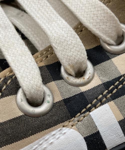 BURBERRY（バーバリー）BURBERRY (バーバリー) ロゴノヴァチェックスニーカー ベージュ サイズ:44の古着・服飾アイテム