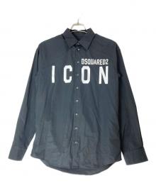 DSQUARED2（ディースクエアード）の古着「ICON ロゴプリントシャツ」｜ブラック