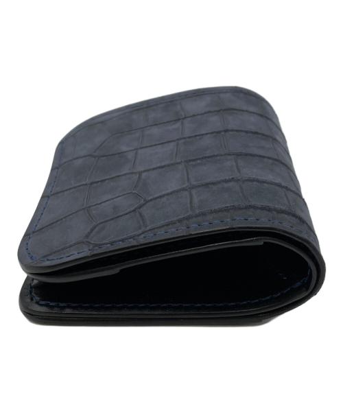 WILDSWANS（ワイルドスワンズ）WILDSWANS (ワイルドスワンズ) PALM V2/クロコウォレット ネイビーの古着・服飾アイテム