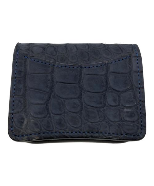 WILDSWANS（ワイルドスワンズ）WILDSWANS (ワイルドスワンズ) PALM V2/クロコウォレット ネイビーの古着・服飾アイテム