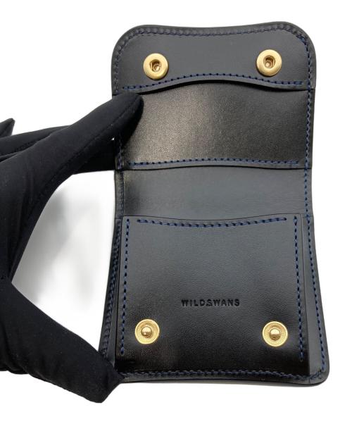 WILDSWANS（ワイルドスワンズ）WILDSWANS (ワイルドスワンズ) PALM V2/クロコウォレット ネイビーの古着・服飾アイテム