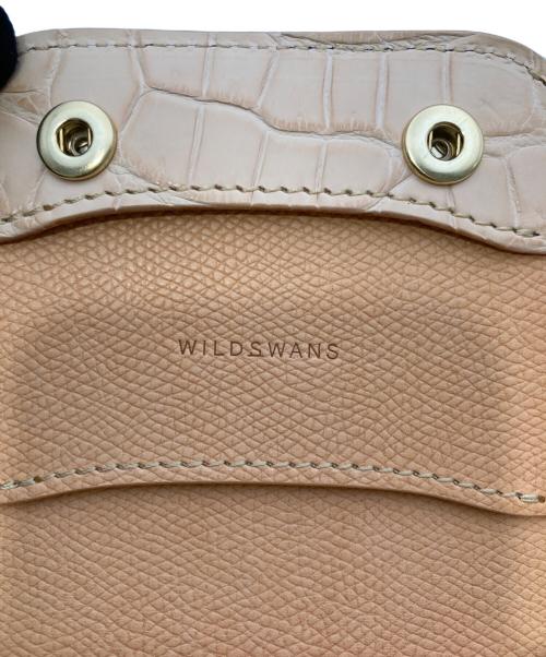 WILDSWANS（ワイルドスワンズ）WILDSWANS (ワイルドスワンズ) CASA/クロココンパクトウォレット ベージュの古着・服飾アイテム
