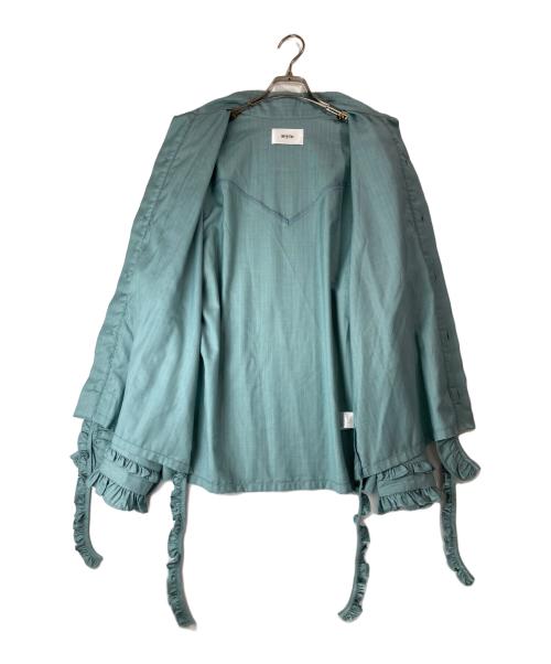 seyto（セイト）seyto (セイト) ロングフリルビッグカラーシャツ エメラルドグリーン サイズ:2の古着・服飾アイテム