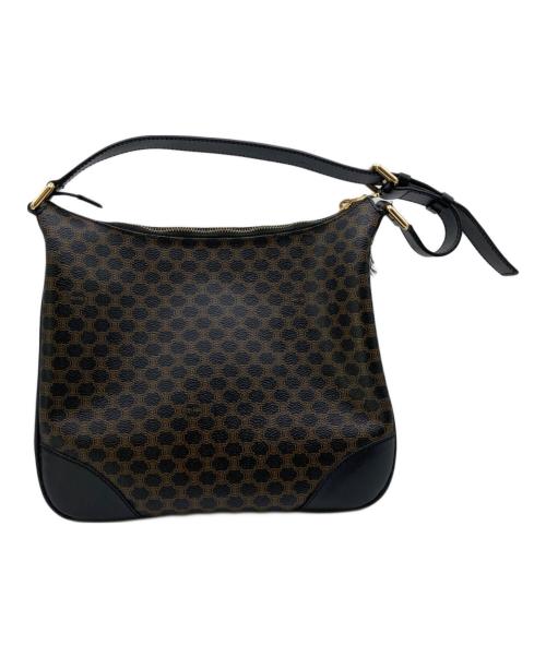 CELINE（セリーヌ）CELINE (セリーヌ) マカダム柄ワンショルダーバッグ ブラック×ベージュの古着・服飾アイテム