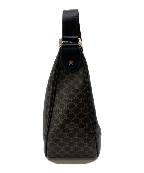 CELINE（セリーヌ）CELINE (セリーヌ) マカダム柄ワンショルダーバッグ ブラック×ベージュの古着・服飾アイテム