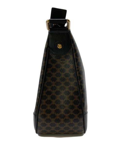 CELINE（セリーヌ）CELINE (セリーヌ) マカダム柄ワンショルダーバッグ ブラック×ベージュの古着・服飾アイテム