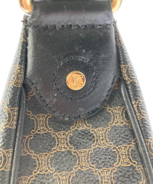 CELINE（セリーヌ）CELINE (セリーヌ) マカダム柄ワンショルダーバッグ ブラック×ベージュの古着・服飾アイテム