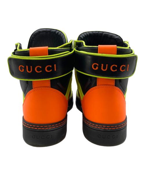GUCCI（グッチ）GUCCI (グッチ) インターロッキングハイカットスニーカー グリーン×オレンジ サイズ:SIZE 7Gの古着・服飾アイテム