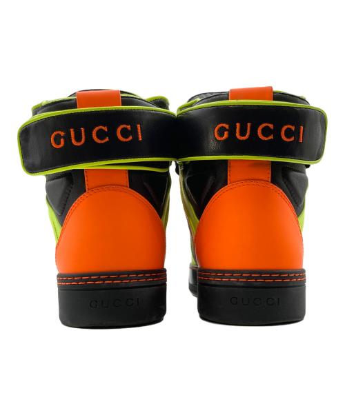 GUCCI（グッチ）GUCCI (グッチ) インターロッキングハイカットスニーカー グリーン×オレンジ サイズ:SIZE 7Gの古着・服飾アイテム