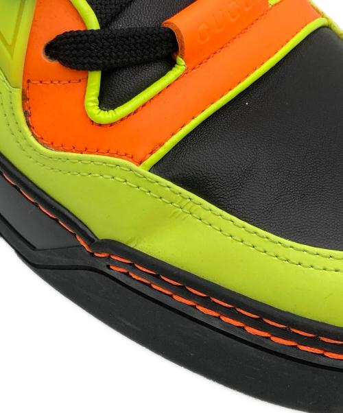 GUCCI（グッチ）GUCCI (グッチ) インターロッキングハイカットスニーカー グリーン×オレンジ サイズ:SIZE 7Gの古着・服飾アイテム