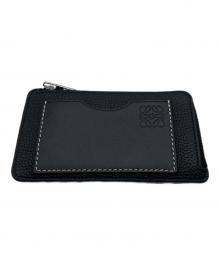 LOEWE（ロエベ）の古着「ソフトグレインカーフ コインカードホルダー」｜ブラック