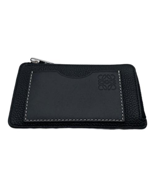 LOEWE（ロエベ）LOEWE (ロエベ) ソフトグレインカーフ コインカードホルダー ブラックの古着・服飾アイテム
