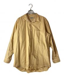 COMME des GARCONS HOMME（コムデギャルソン オム）の古着「ストライプスリーブ切替長袖シャツ」｜イエロー