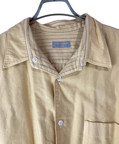 COMME des GARCONS HOMME（コムデギャルソン オム）COMME des GARCONS HOMME (コムデギャルソン オム) ストライプスリーブ切替長袖シャツ イエロー サイズ:freeの古着・服飾アイテム