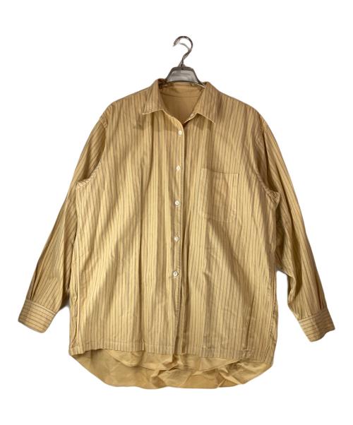 COMME des GARCONS HOMME（コムデギャルソン オム）COMME des GARCONS HOMME (コムデギャルソン オム) ストライプスリーブ切替長袖シャツ イエロー サイズ:freeの古着・服飾アイテム