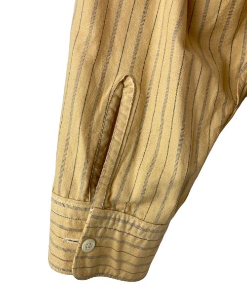 COMME des GARCONS HOMME（コムデギャルソン オム）COMME des GARCONS HOMME (コムデギャルソン オム) ストライプスリーブ切替長袖シャツ イエロー サイズ:freeの古着・服飾アイテム