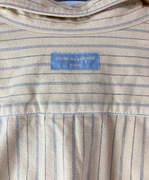 COMME des GARCONS HOMME（コムデギャルソン オム）COMME des GARCONS HOMME (コムデギャルソン オム) ストライプスリーブ切替長袖シャツ イエロー サイズ:freeの古着・服飾アイテム