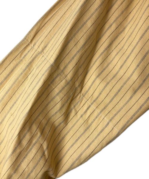 COMME des GARCONS HOMME（コムデギャルソン オム）COMME des GARCONS HOMME (コムデギャルソン オム) ストライプスリーブ切替長袖シャツ イエロー サイズ:freeの古着・服飾アイテム