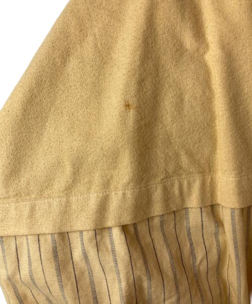 COMME des GARCONS HOMME（コムデギャルソン オム）COMME des GARCONS HOMME (コムデギャルソン オム) ストライプスリーブ切替長袖シャツ イエロー サイズ:freeの古着・服飾アイテム