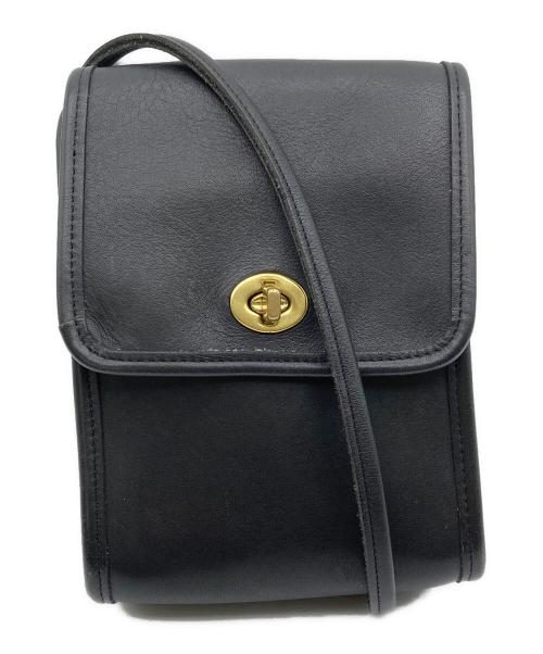 COACH（コーチ）COACH (コーチ) ターンロックミニショルダーバッグ ブラックの古着・服飾アイテム
