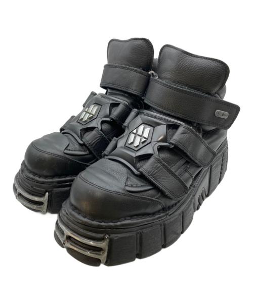 NEW ROCK（ニューロック）NEW ROCK (ニューロック) ANKLE BOOT BLACK TOWER ブラック サイズ:43の古着・服飾アイテム