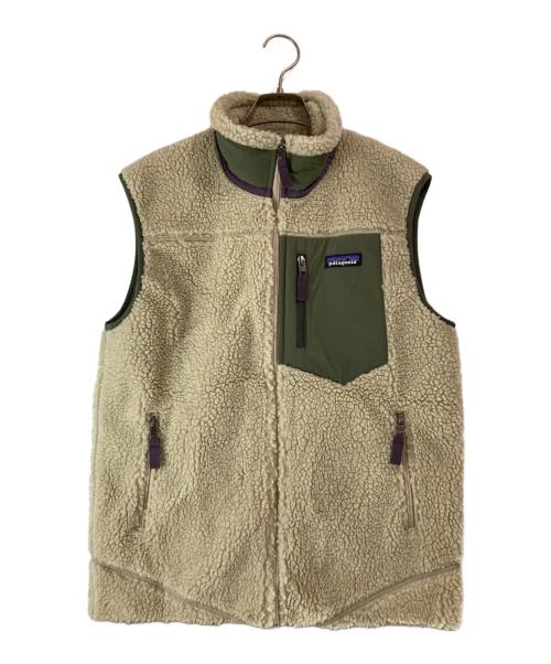 Patagonia（パタゴニア）Patagonia (パタゴニア) クラシックレトロXベスト グリーン×ベージュ サイズ:Ｓの古着・服飾アイテム