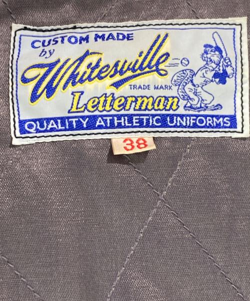 whitesville（ホワイツビル）whitesville (ホワイツビル) スタジャン ネイビー×ブラウン サイズ:38の古着・服飾アイテム