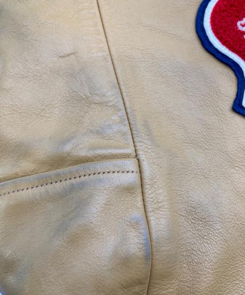 whitesville（ホワイツビル）whitesville (ホワイツビル) スタジャン ネイビー×ブラウン サイズ:38の古着・服飾アイテム
