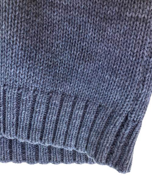 TENDERLOIN（テンダーロイン）TENDERLOIN (テンダーロイン) Vネックコットンニット ブルー サイズ:Ｌの古着・服飾アイテム