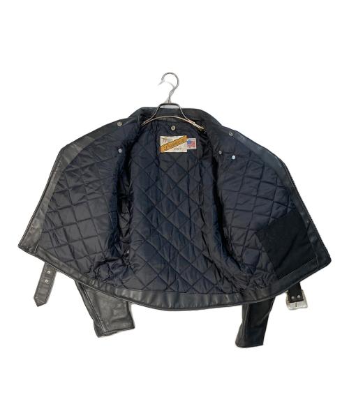 Schott（ショット）Schott (ショット) ダブルライダースジャケット ブラック サイズ:42の古着・服飾アイテム