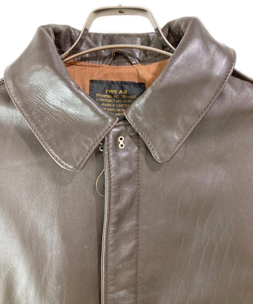 AVIREX（アヴィレックス）AVIREX (アヴィレックス) A-2 レザージャケット ブラウン サイズ:36の古着・服飾アイテム