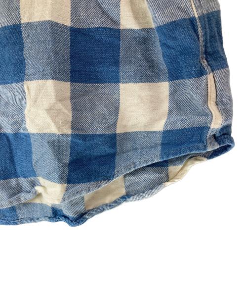 RRL（ダブルアールエル）RRL (ダブルアールエル) スリムフィット チェック ツイル ウエスタンシャツ ブルー サイズ:SIZE XLの古着・服飾アイテム