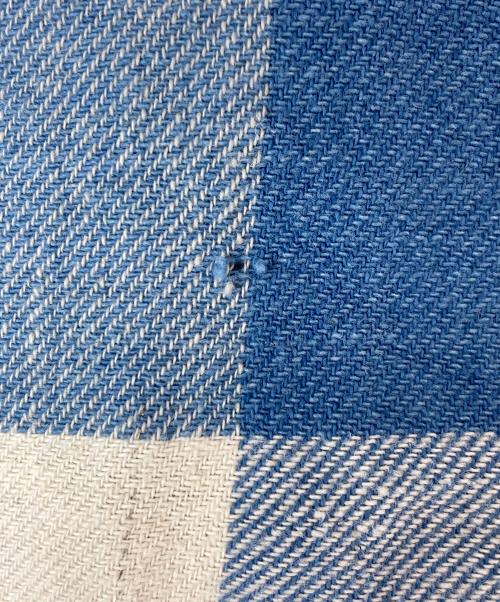 RRL（ダブルアールエル）RRL (ダブルアールエル) スリムフィット チェック ツイル ウエスタンシャツ ブルー サイズ:SIZE XLの古着・服飾アイテム