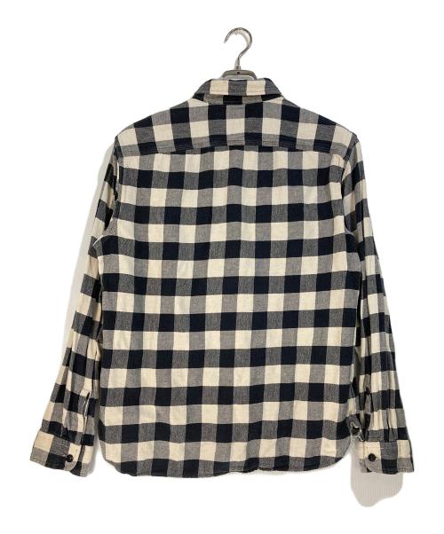 RRL（ダブルアールエル）RRL (ダブルアールエル) バッファローチェックネルシャツ ブラック×アイボリー サイズ:Lの古着・服飾アイテム