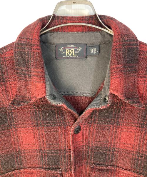 RRL（ダブルアールエル）RRL (ダブルアールエル) ウールマッキーノジャケット レッド サイズ:Lの古着・服飾アイテム