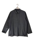 ATONエイトン）の古着「TWIST WOOL TROPICAL OVERSIZED SHIRTS」｜グレー