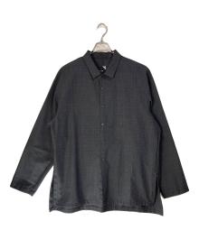 ATON（エイトン）の古着「TWIST WOOL TROPICAL OVERSIZED SHIRTS」｜グレー