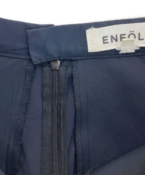 ENFOLD（エンフォルド）ENFOLD (エンフォルド) タックナイロンスカート ネイビー サイズ:M (38)の古着・服飾アイテム
